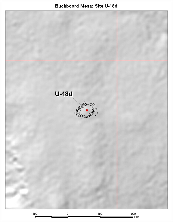 Surface Effects Map of Site U-18d