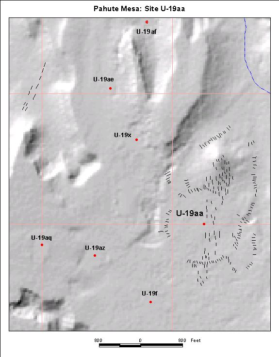 Surface Effects Map of Site U-19aa