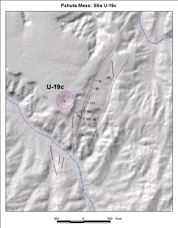 Surface Effects Map of Site U-19c