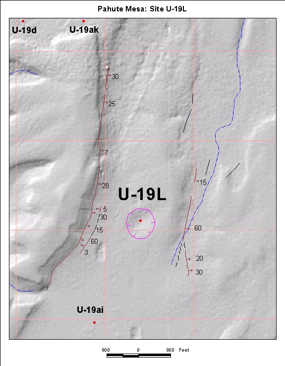 Surface Effects Map of Site U-19L