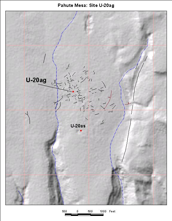 Surface Effects Map of Site U-20ag