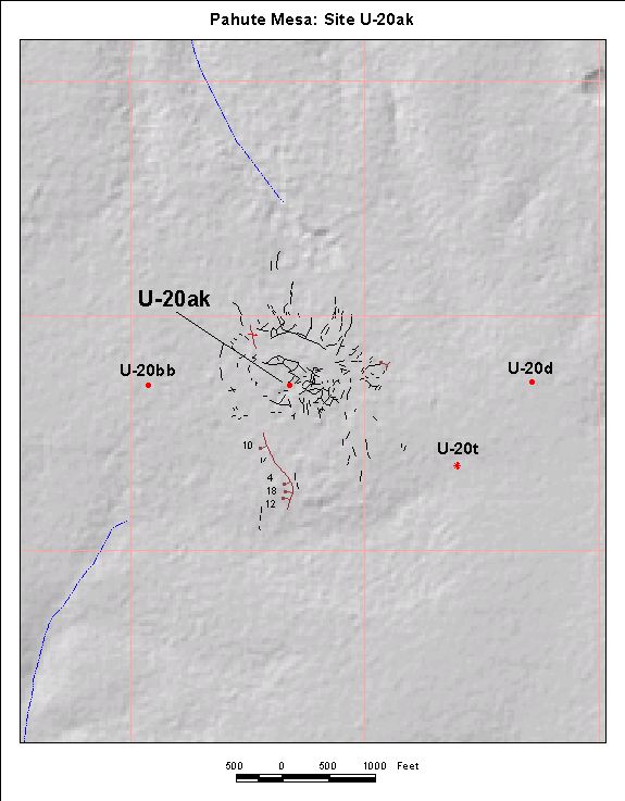Surface Effects Map of Site U-20ak