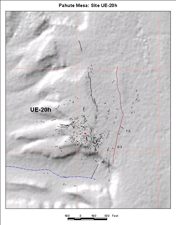 Surface Effects Map of Site U-20h(e)
