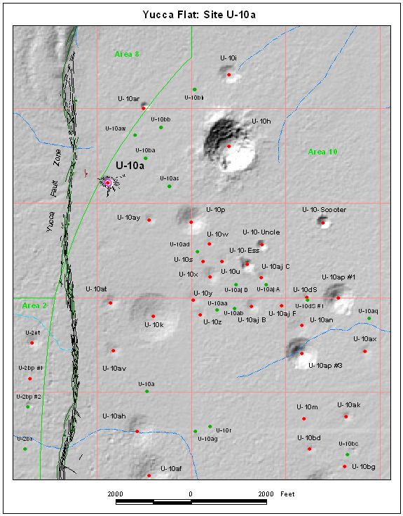 Surface Effects Map of Site U-10a