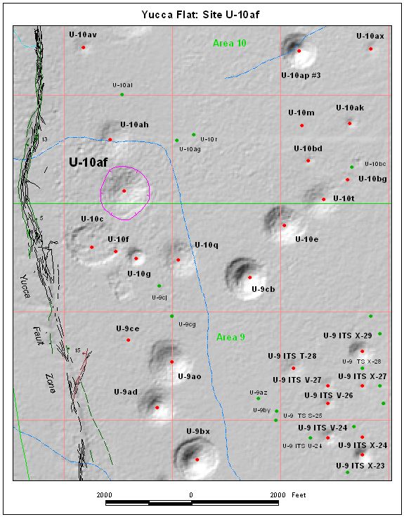 Surface Effects Map of Site U-10af