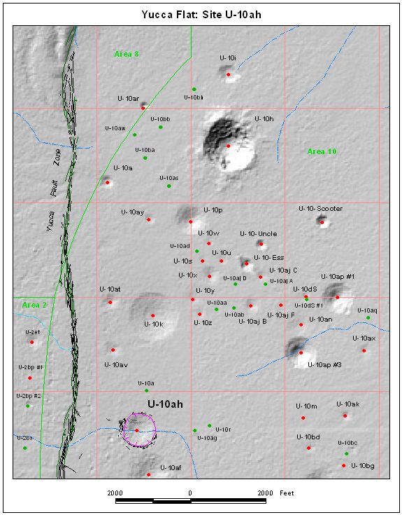 Surface Effects Map of Site U-10ah