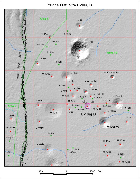 Surface Effects Map of Site U-10aj B