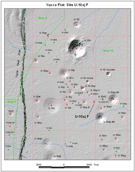 Surface Effects Map of Site U-10aj F