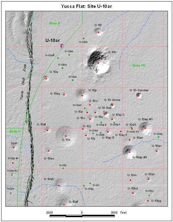 Surface Effects Map of Site U-10ar