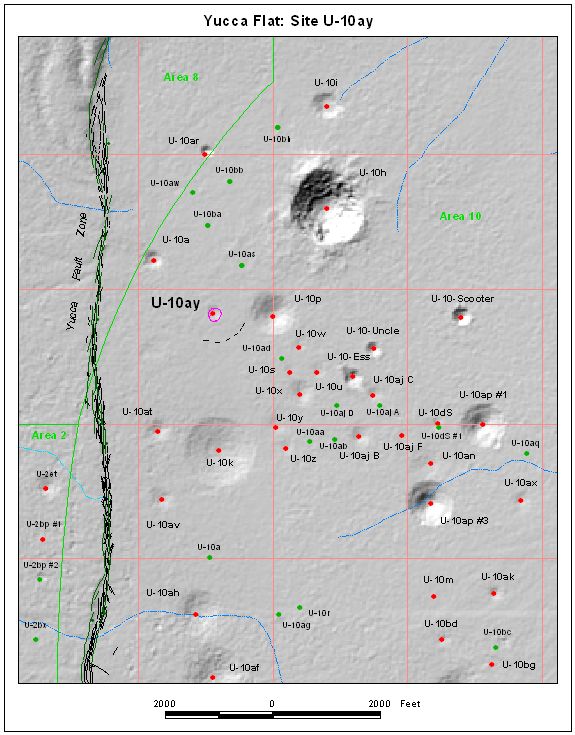 Surface Effects Map of Site U-10ay