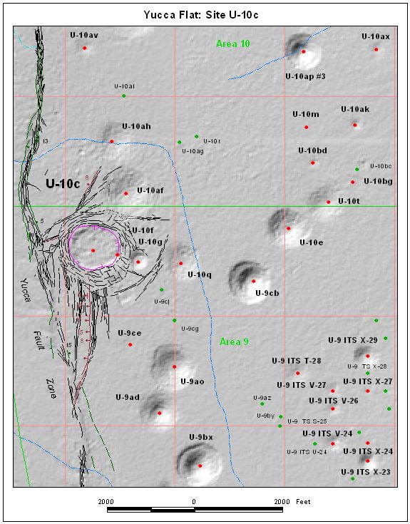 Surface Effects Map of Site U-10c