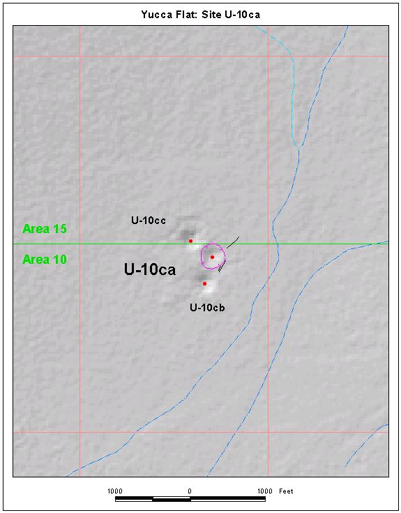 Surface Effects Map of Site U-10ca