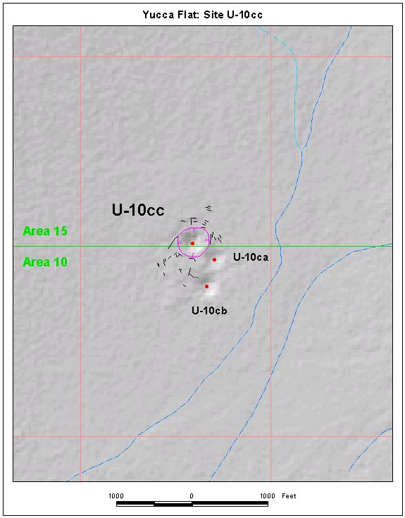 Surface Effects Map of Site U-10cc