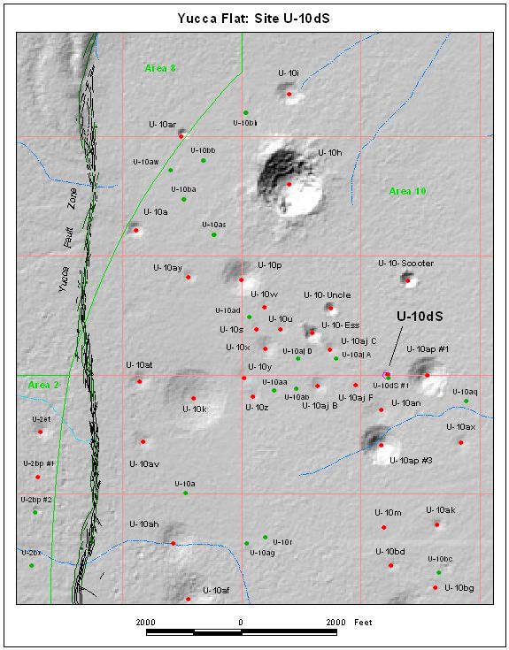 Surface Effects Map of Site U-10dS