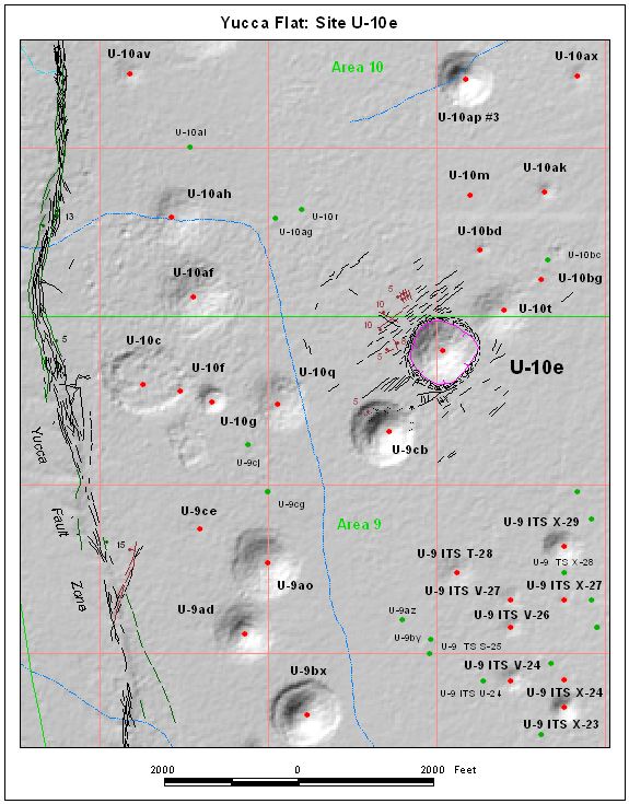 Surface Effects Map of Site U-10e