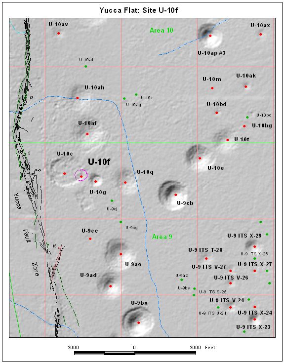 Surface Effects Map of Site U-10f