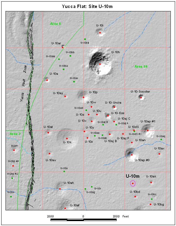 Surface Effects Map of Site U-10m