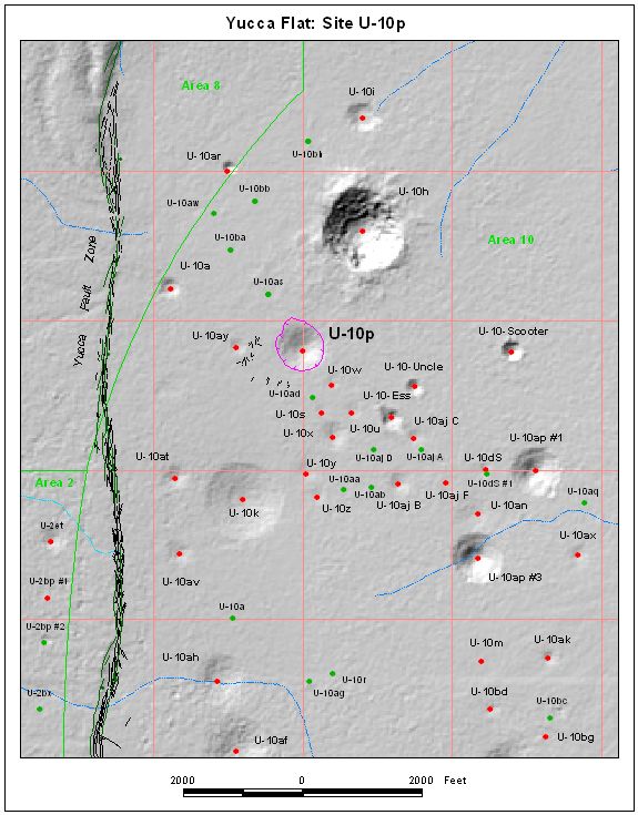 Surface Effects Map of Site U-10p