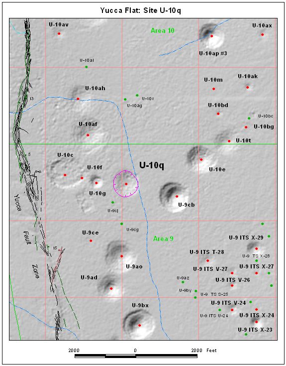 Surface Effects Map of Site U-10q