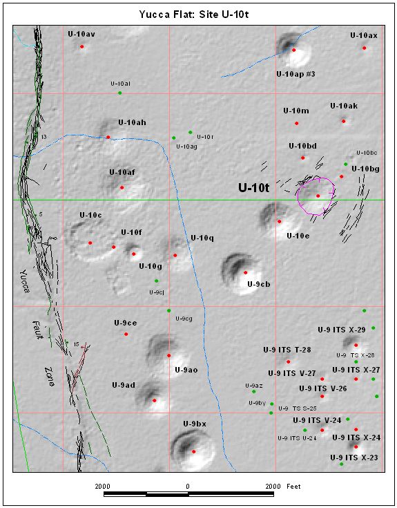 Surface Effects Map of Site U-10t