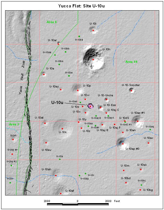 Surface Effects Map of Site U-10u