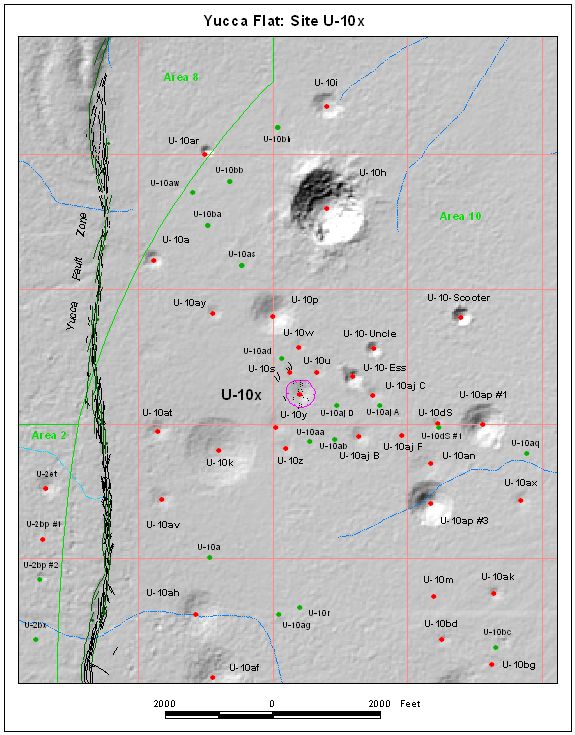 Surface Effects Map of Site U-10x