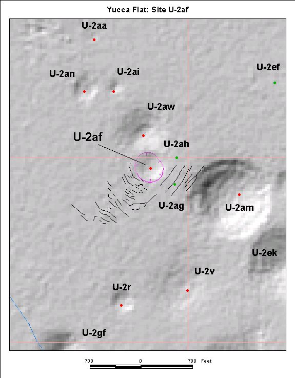 Surface Effects Map of Site U-2af
