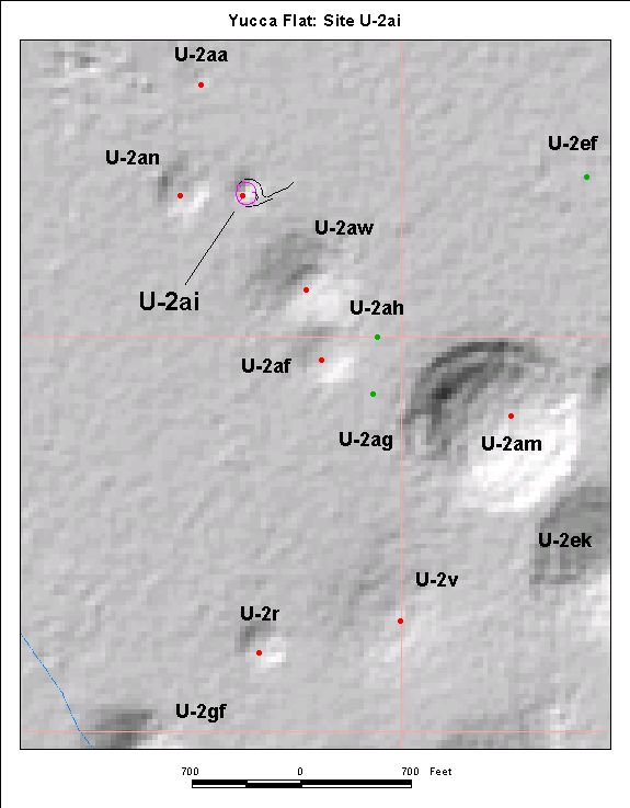 Surface Effects Map of Site U-2ai