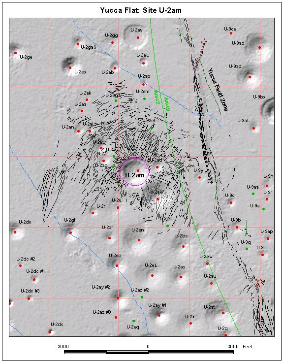 Surface Effects Map of Site U-2am