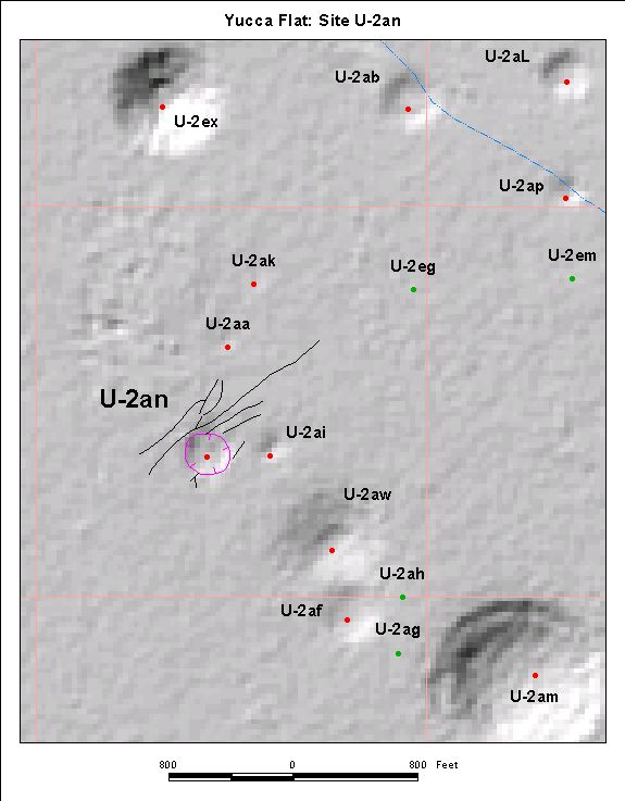 Surface Effects Map of Site U-2an