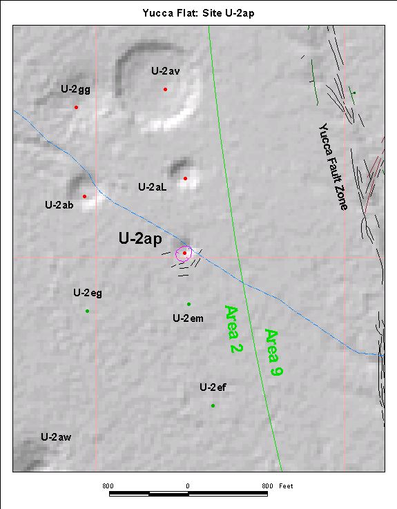 Surface Effects Map of Site U-2ap