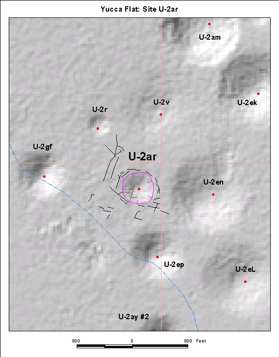 Surface Effects Map of Site U-2ar