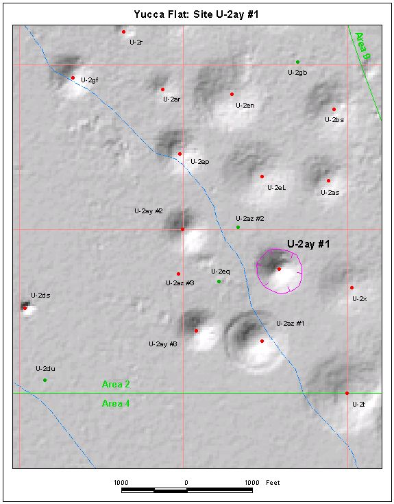 Surface Effects Map of Site U-2ay #1