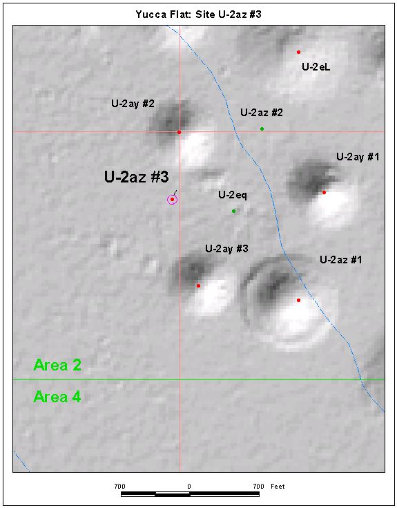 Surface Effects Map of Site U-2az #3