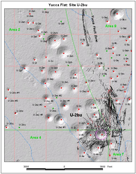 Surface Effects Map of Site U-2bu
