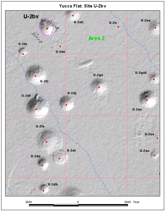 Surface Effects Map of Site U-2bv