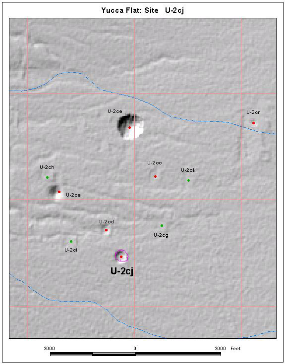 Surface Effects Map of Site U-2cj