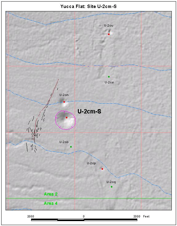 Surface Effects Map of Site U-2cm-S