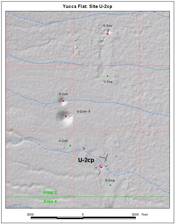 Surface Effects Map of Site U-2cp