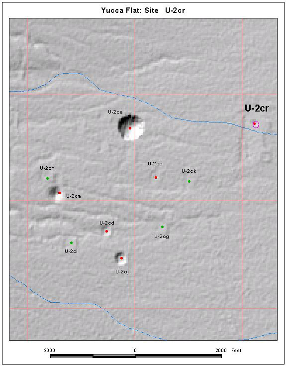 Surface Effects Map of Site U-2cr