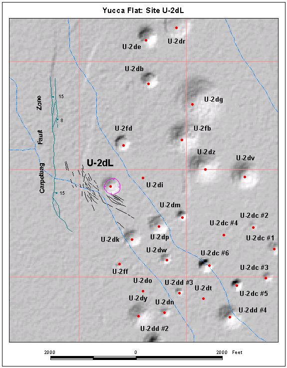 Surface Effects Map of Site U-2dL