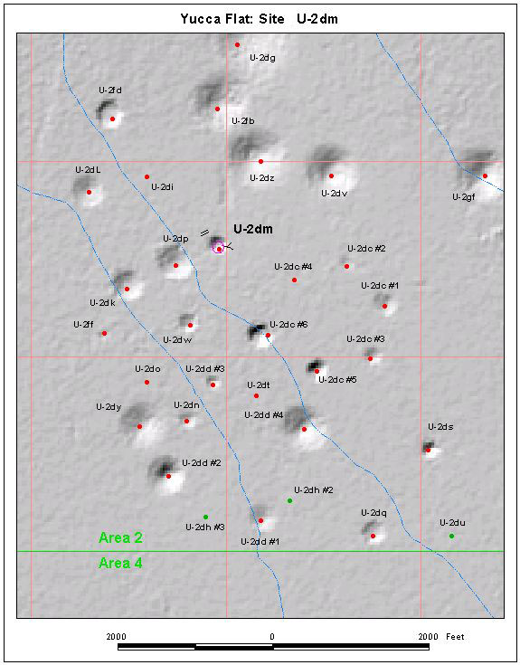 Surface Effects Map of Site U-2dm