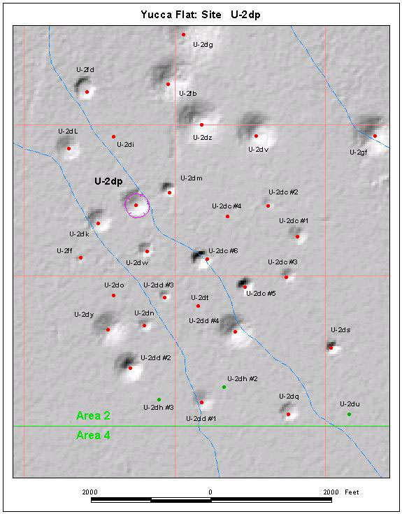 Surface Effects Map of Site U-2dp