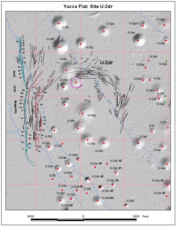 Surface Effects Map of Site U-2dr