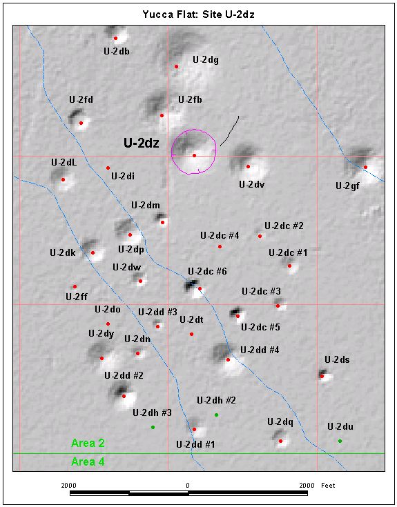 Surface Effects Map of Site U-2dz