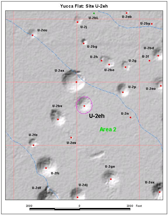 Surface Effects Map of Site U-2eh