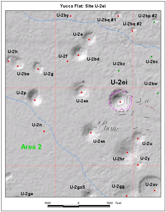 Surface Effects Map of Site U-2ei