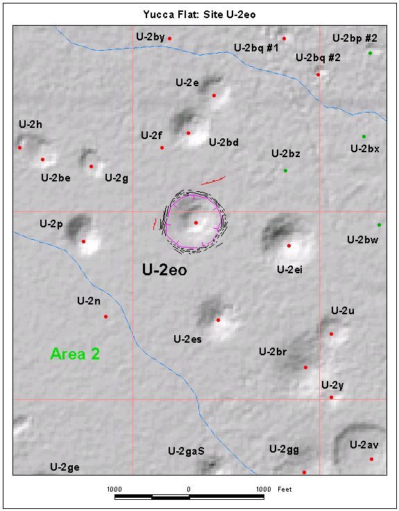 Surface Effects Map of Site U-2eo