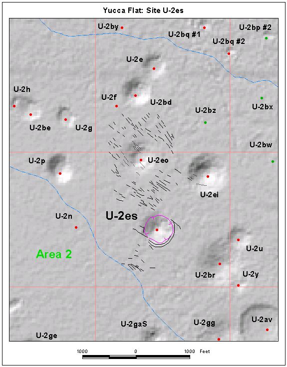 Surface Effects Map of Site U-2es