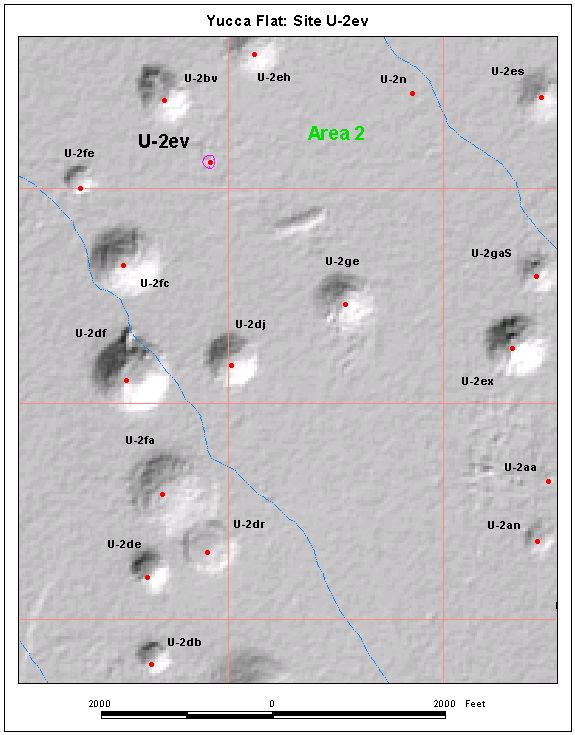 Surface Effects Map of Site U-2ev